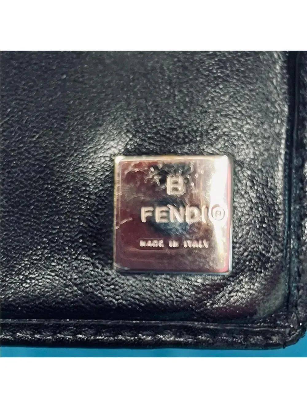 Fendi Black Leather Mens Wallet EUC